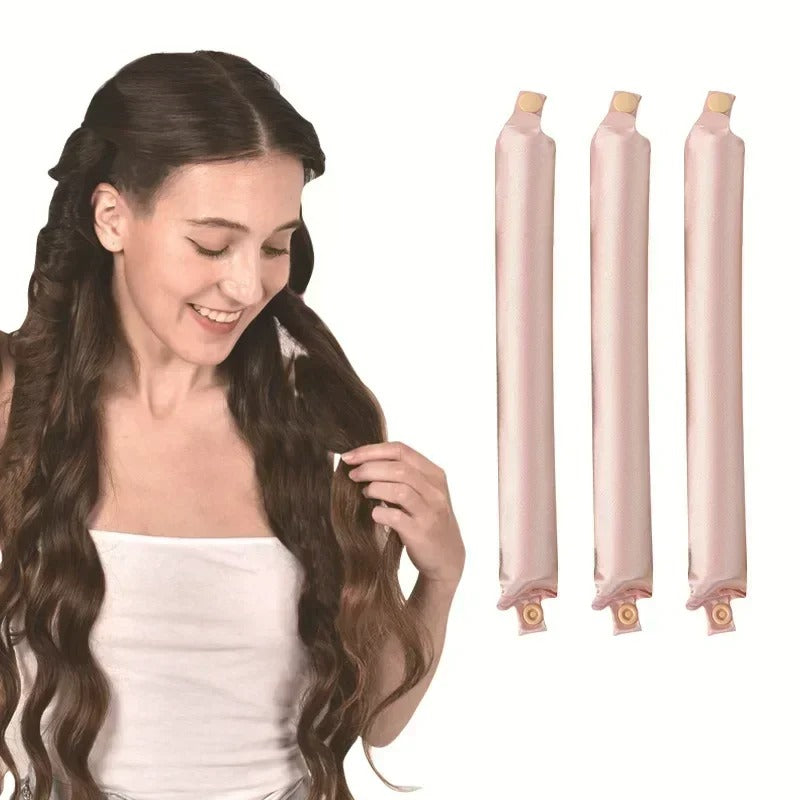 Heatless Hair Curler Curling Rod Headband No Heat Hair Rollers Satin Lazy Curls Soft Curlers
