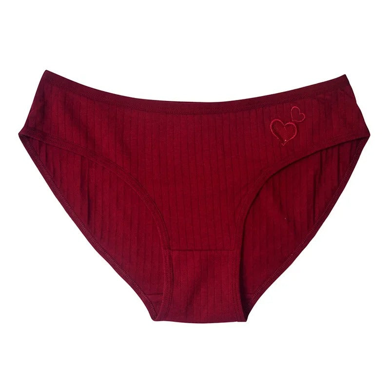 1pcs Women Panties Sexy Underwear Student Cute Mid-Waisted Briefs Female Ventilation Soft Cotton Women's Underpants