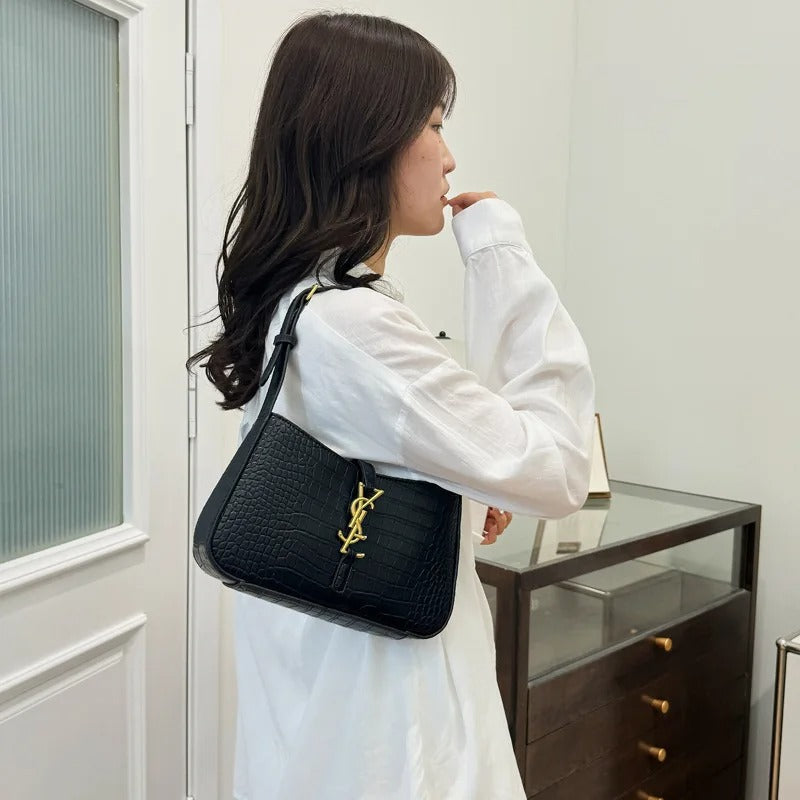 Crocodile Pattern Underarm Bag Versatile Handbag