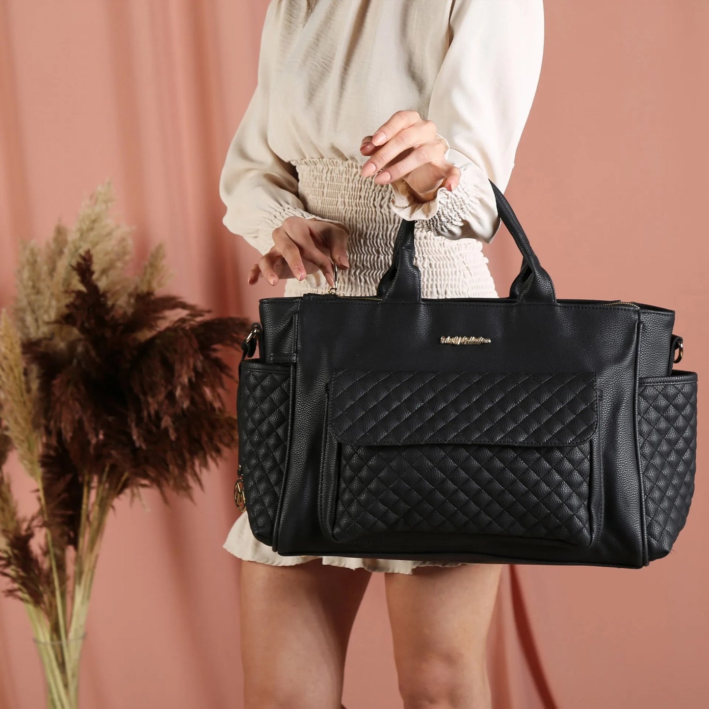 Luxury Leather Baby Care Bag Mother Baby Bag Baby Supplies Bag Baby Lunch Bag