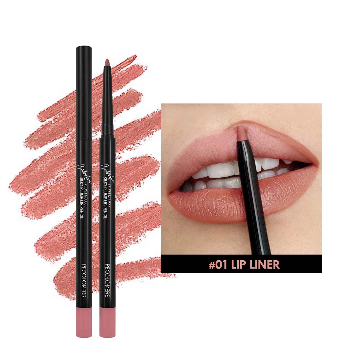 Waterproof Matte Lipliner Pencil Red Contour Tint Lipstick Long Lasting Non-stick Cup Moisturizing Lips Makeup