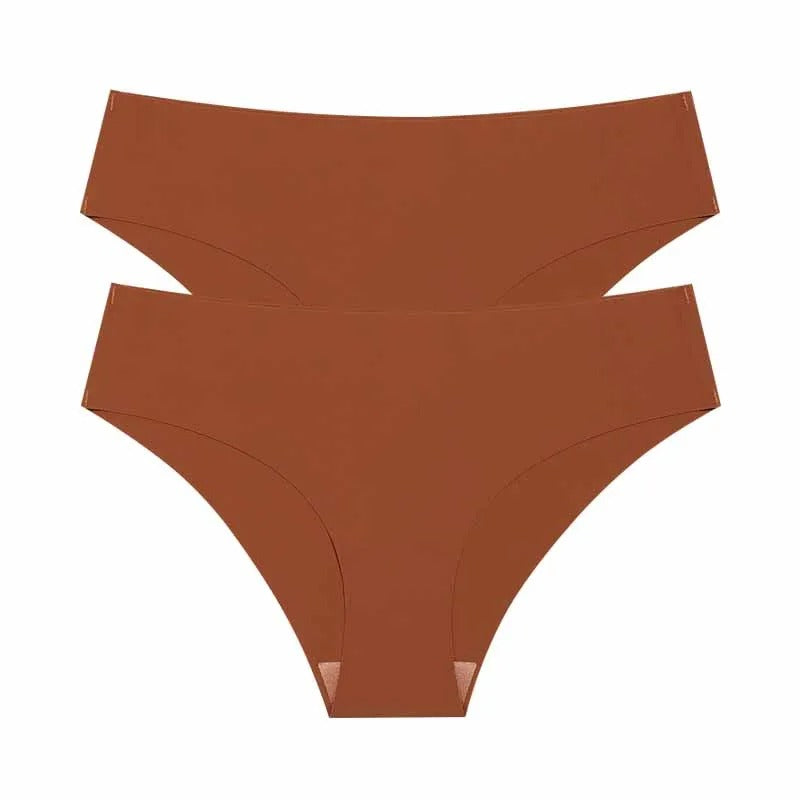 Seamless Panties for Women Breathable Low Waist Sexy Underwear Solid Silk Panties Brief Female Lingerie