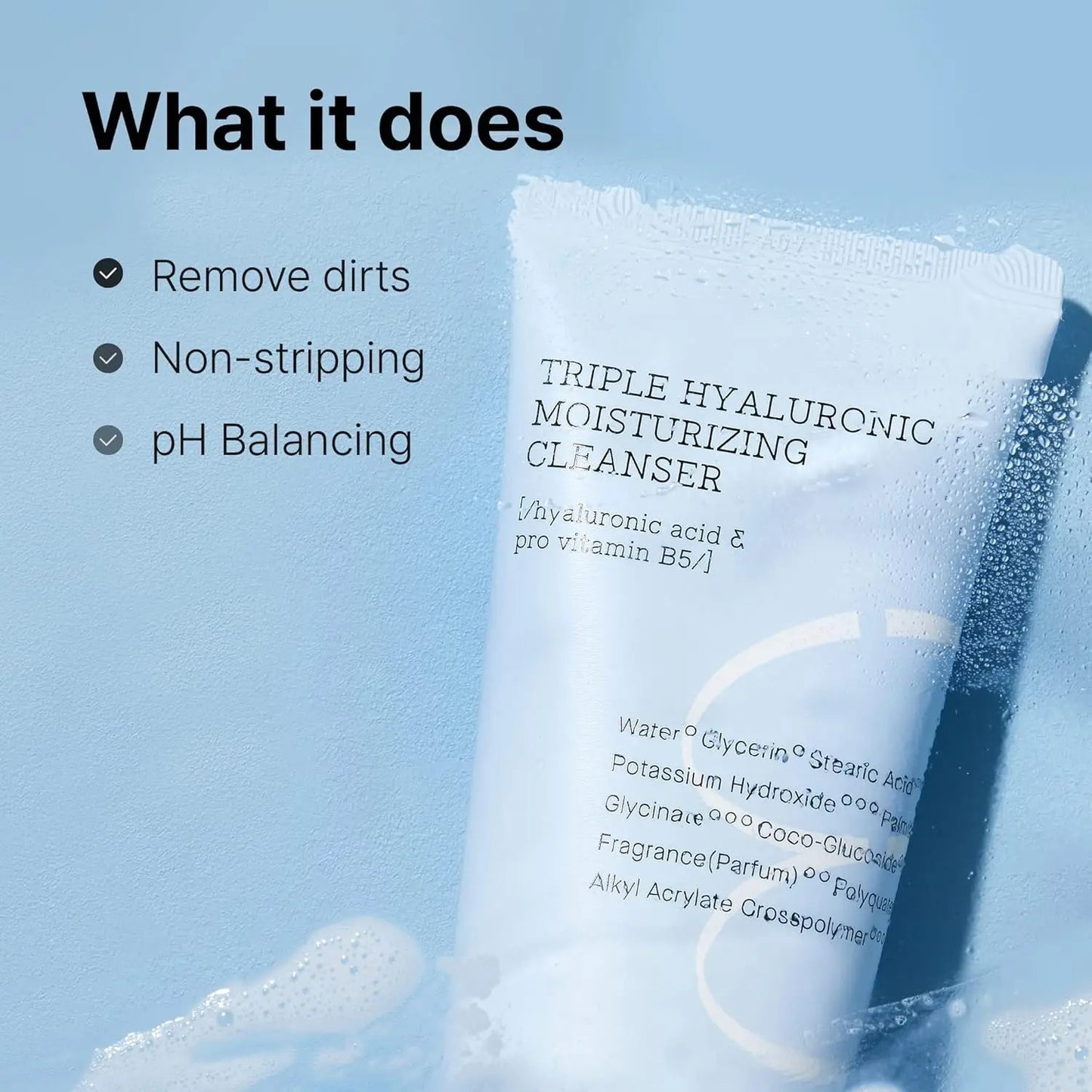 COSRX Hydrium Triple Hyaluronic Moisturizing Cleanser 5.07 fl.oz / 150ml | Daily Cleanser for Dry Skin with Hyaluronic Acid