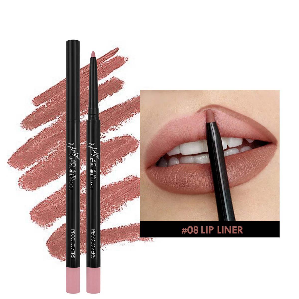 Waterproof Matte Lipliner Pencil Red Contour Tint Lipstick Long Lasting Non-stick Cup Moisturizing Lips Makeup