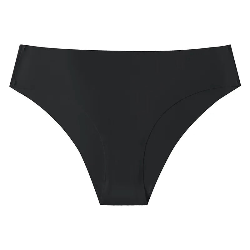 Seamless Panties for Women Breathable Low Waist Sexy Underwear Solid Silk Panties Brief Female Lingerie