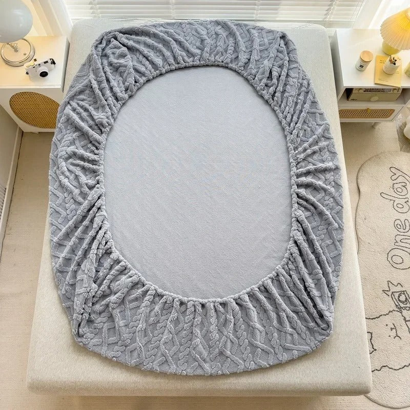 Taff Velvet Soft Woolen Blanket for Bedding with Elastic Band for King, Queen, Full, and Twin
