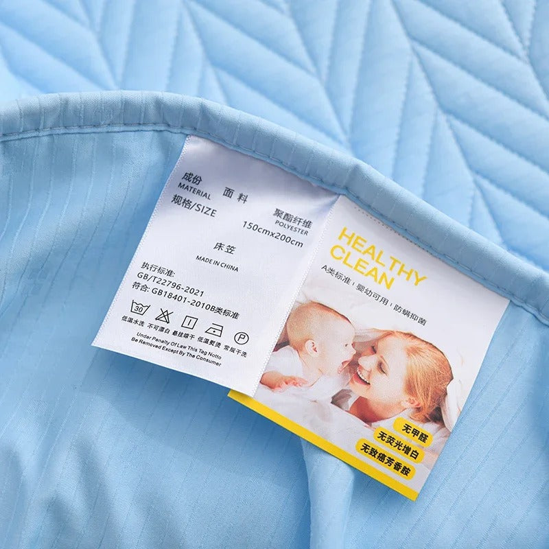 Antibacterial Quilted Bed Sheet Non-Slip Bed Cover Mattress for King, Queen, Full, and Twin Bedsheets