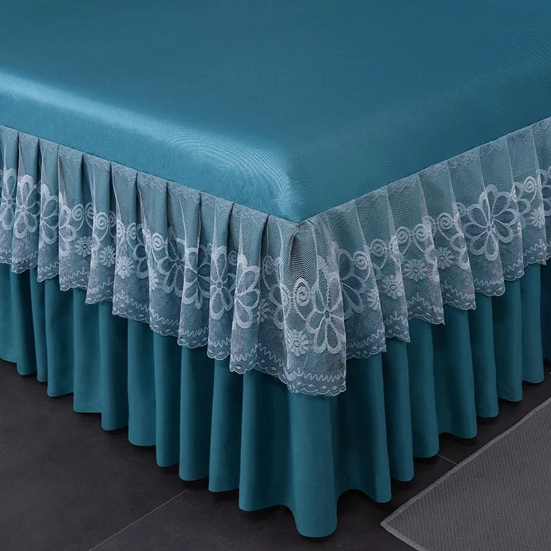 Washable Sheets Bed Skirt with Elastic Band for King, Queen, Full, and Twin