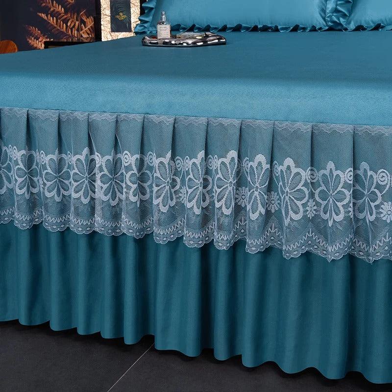 Washable Sheets Bed Skirt with Elastic Band for King, Queen, Full, and Twin