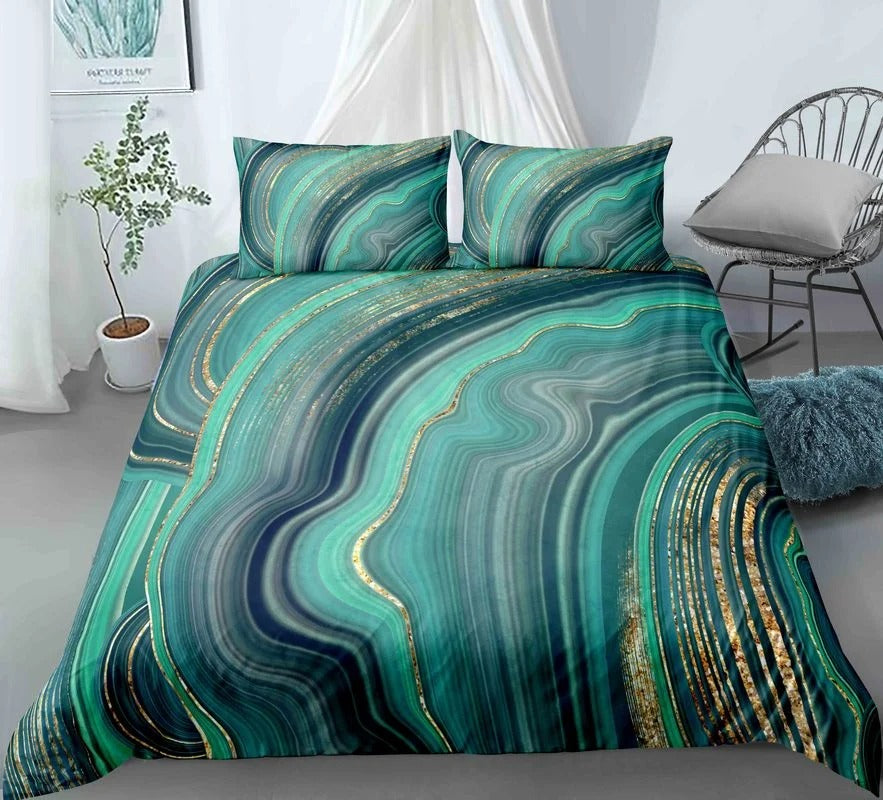 Chic Marble Duvet Cover for King, Queen, Full, and Twin Bedsheets