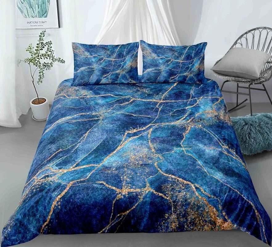 Chic Marble Duvet Cover for King, Queen, Full, and Twin Bedsheets