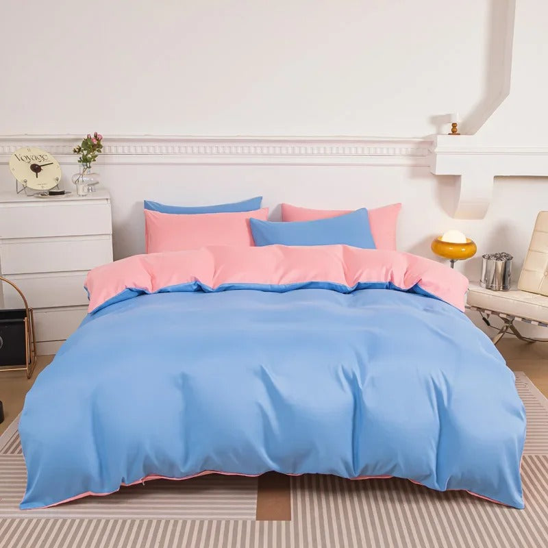 Microfiber Bedding Set,3pcs Comforter Cover with 2 Pillowcase for King, Queen, Full, and Twin Bedsheets