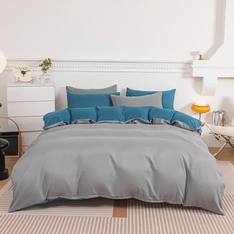 Microfiber Bedding Set,3pcs Comforter Cover with 2 Pillowcase for King, Queen, Full, and Twin Bedsheets