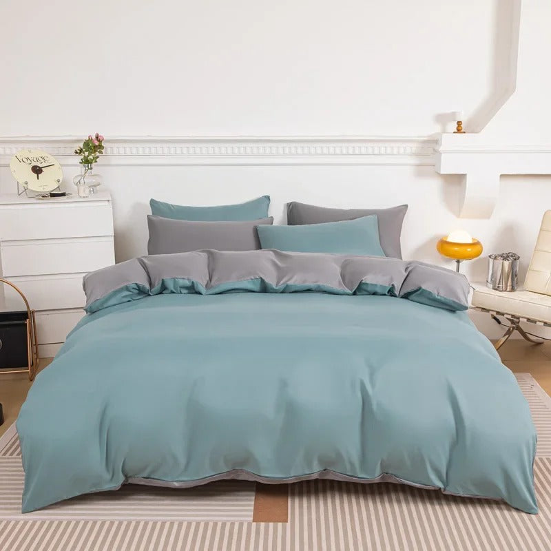 Microfiber Bedding Set,3pcs Comforter Cover with 2 Pillowcase for King, Queen, Full, and Twin Bedsheets