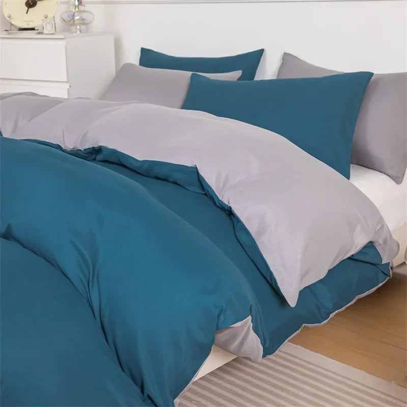 Microfiber Bedding Set,3pcs Comforter Cover with 2 Pillowcase for King, Queen, Full, and Twin Bedsheets