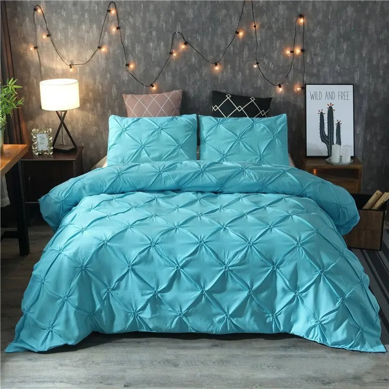 Pinch Pleat Art Work Duvet Cover With Pillowcases Cover for King, Queen, Full, and Twin Bedsheets