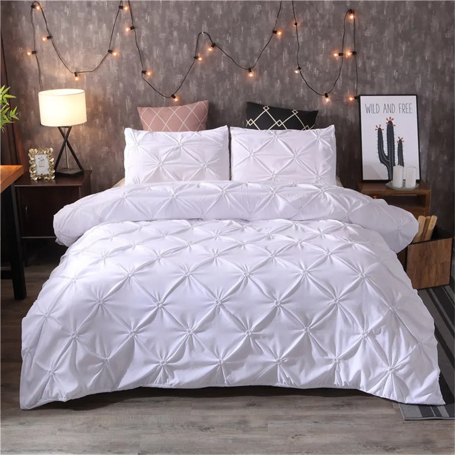 Pinch Pleat Art Work Duvet Cover With Pillowcases Cover for King, Queen, Full, and Twin Bedsheets