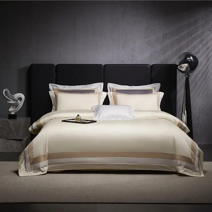 4Pcs 100%Egyptian Cotton 1000TC Bedding Sets for King, Queen Full, Twin Bedsheets