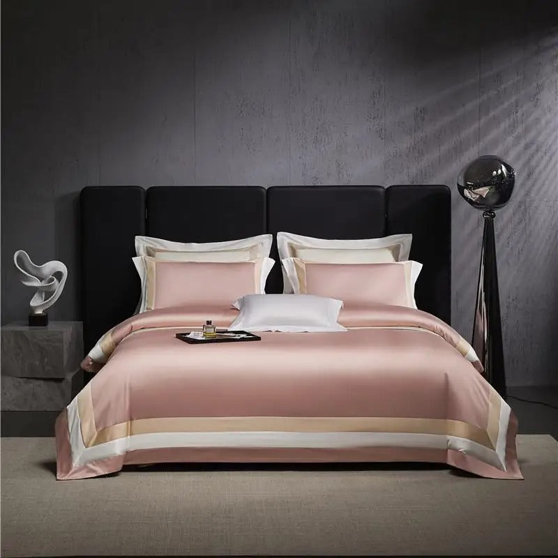 4Pcs 100%Egyptian Cotton 1000TC Bedding Sets for King, Queen Full, Twin Bedsheets