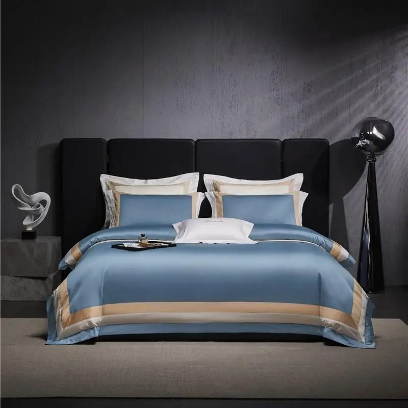 4Pcs 100%Egyptian Cotton 1000TC Bedding Sets for King, Queen Full, Twin Bedsheets