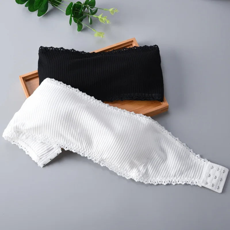 Women Invisible Chest Fashion Sexy Tube Top Inside Dress Lace Side Female Lingerie