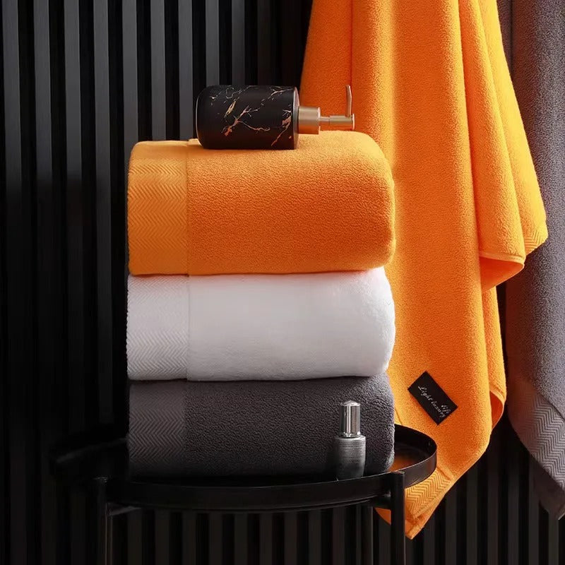 Inyahome 100% Cotton Shower Towels Bath Towel