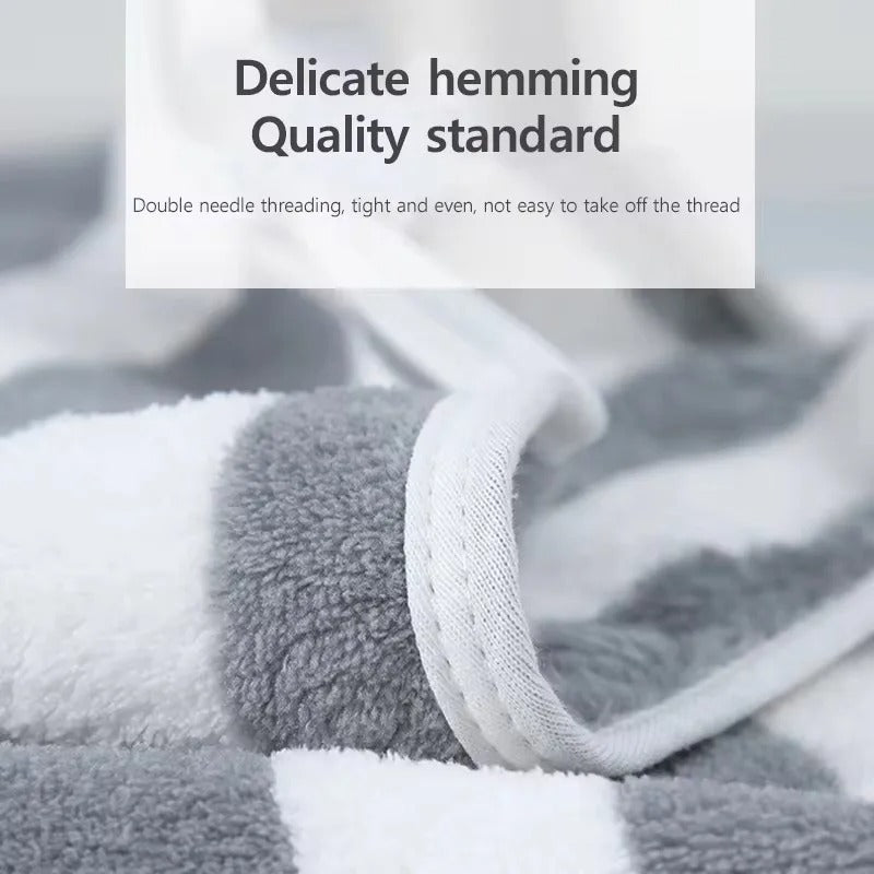 Household Thick Absorbent Bath Towels 2 Soft Face Towels