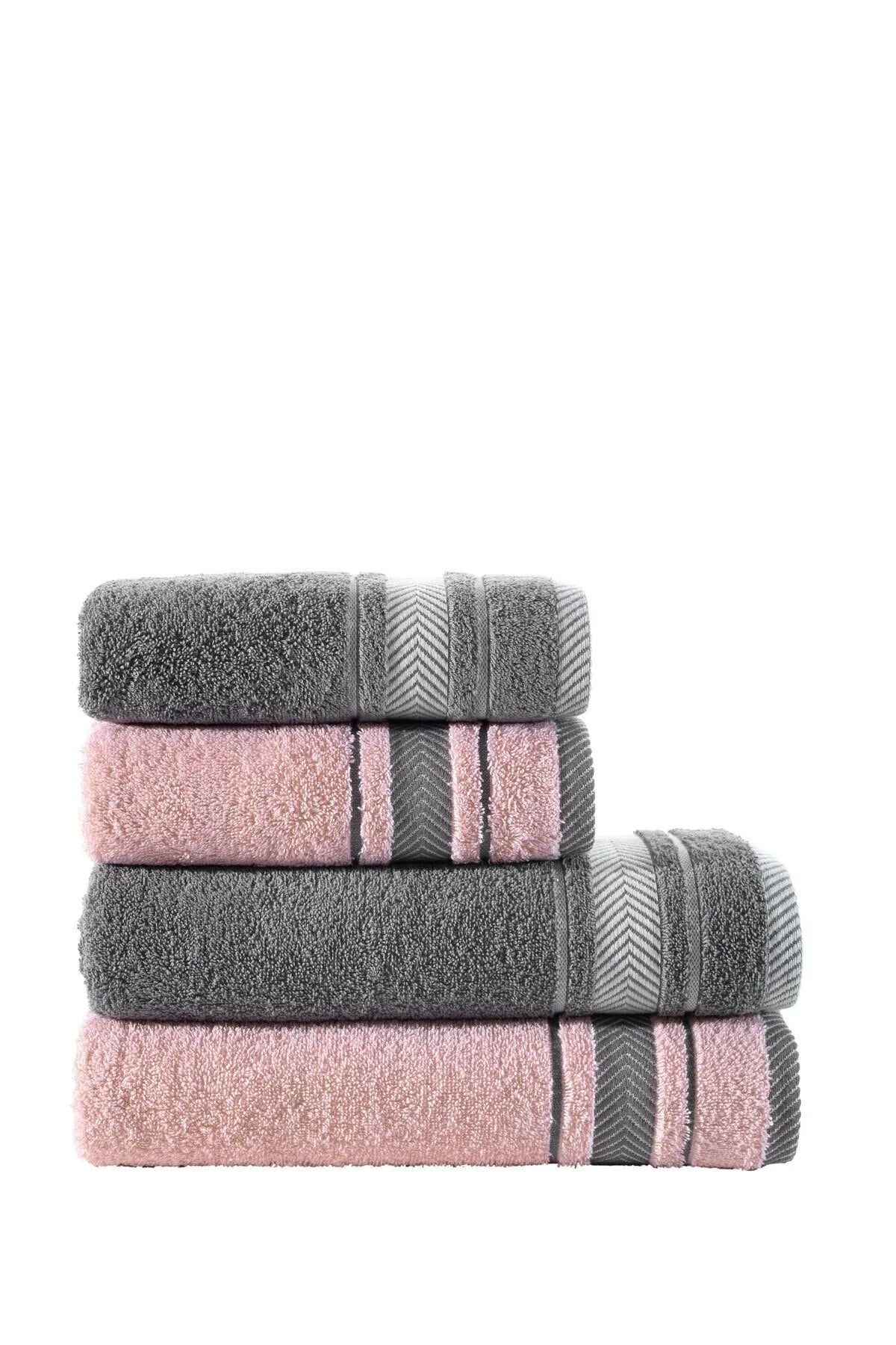 4 Pcs Towel Set 100% Cotton Crown Hotel Towel