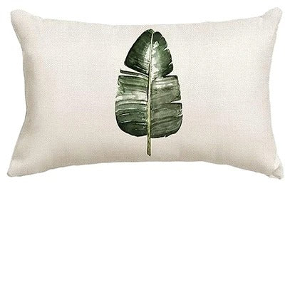 Green Plant Decoration Pillow Cover