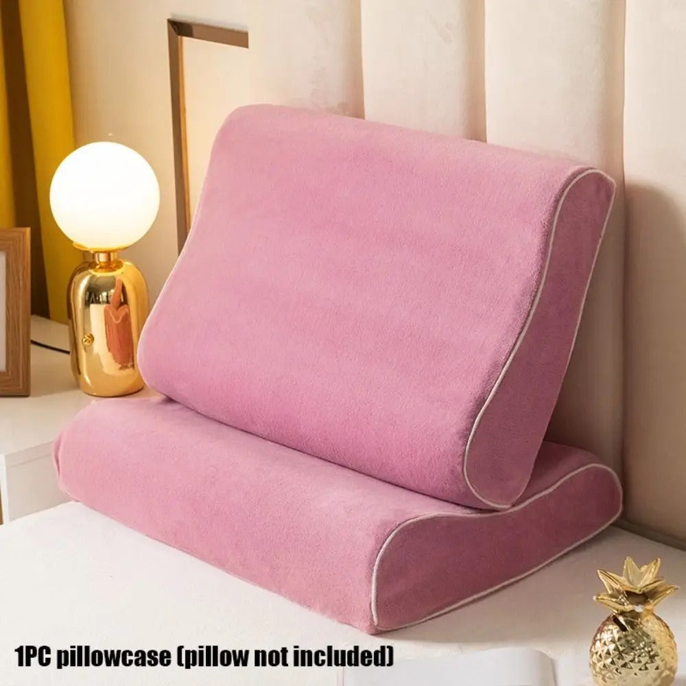 Multicolor Milk Velvet Pillow Case Memory Neck Pillowcase