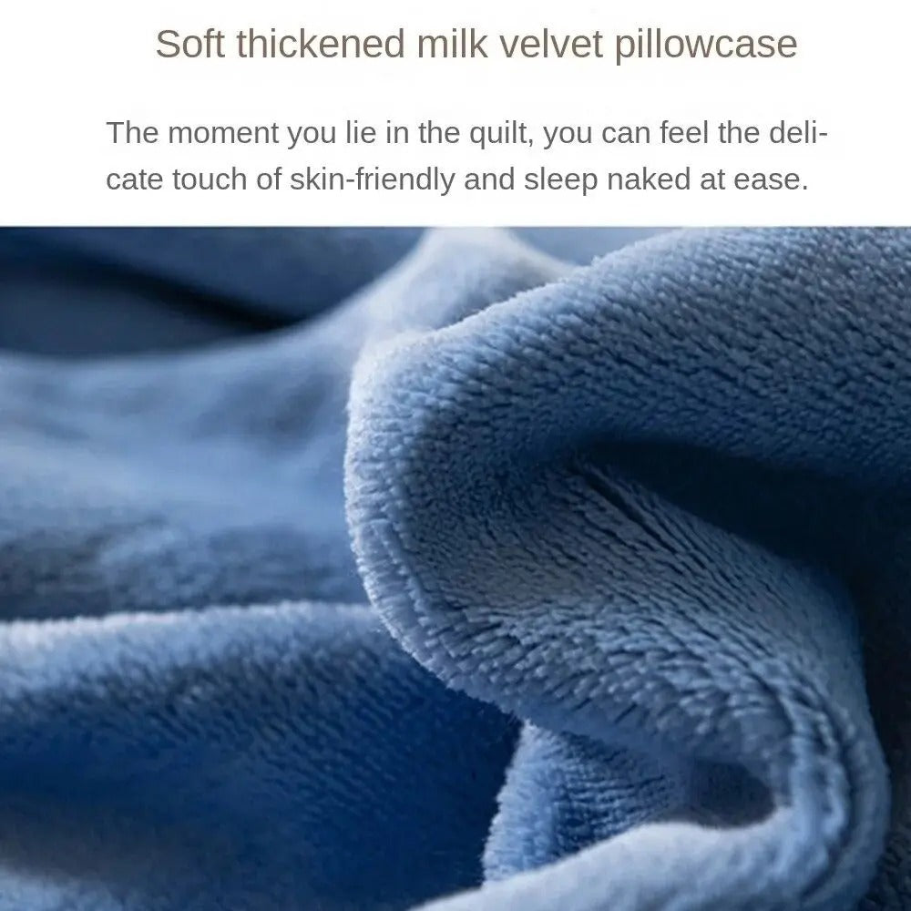 Multicolor Milk Velvet Pillow Case Memory Neck Pillowcase