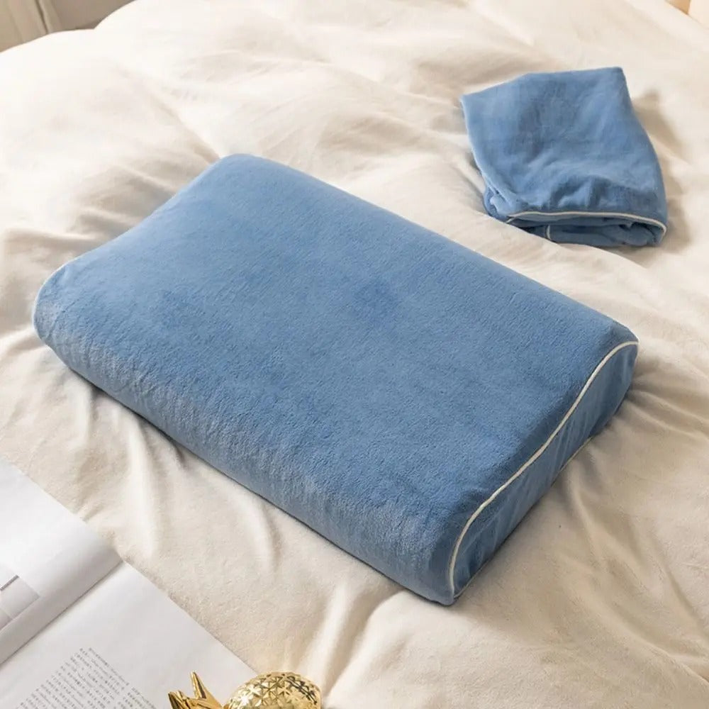 Multicolor Milk Velvet Pillow Case Memory Neck Pillowcase