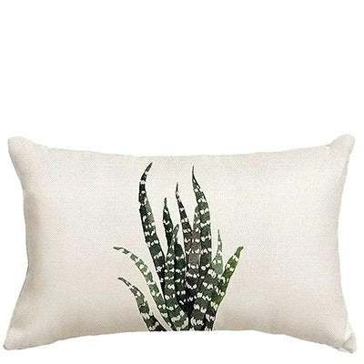 Green Plant Decoration Pillow Cover