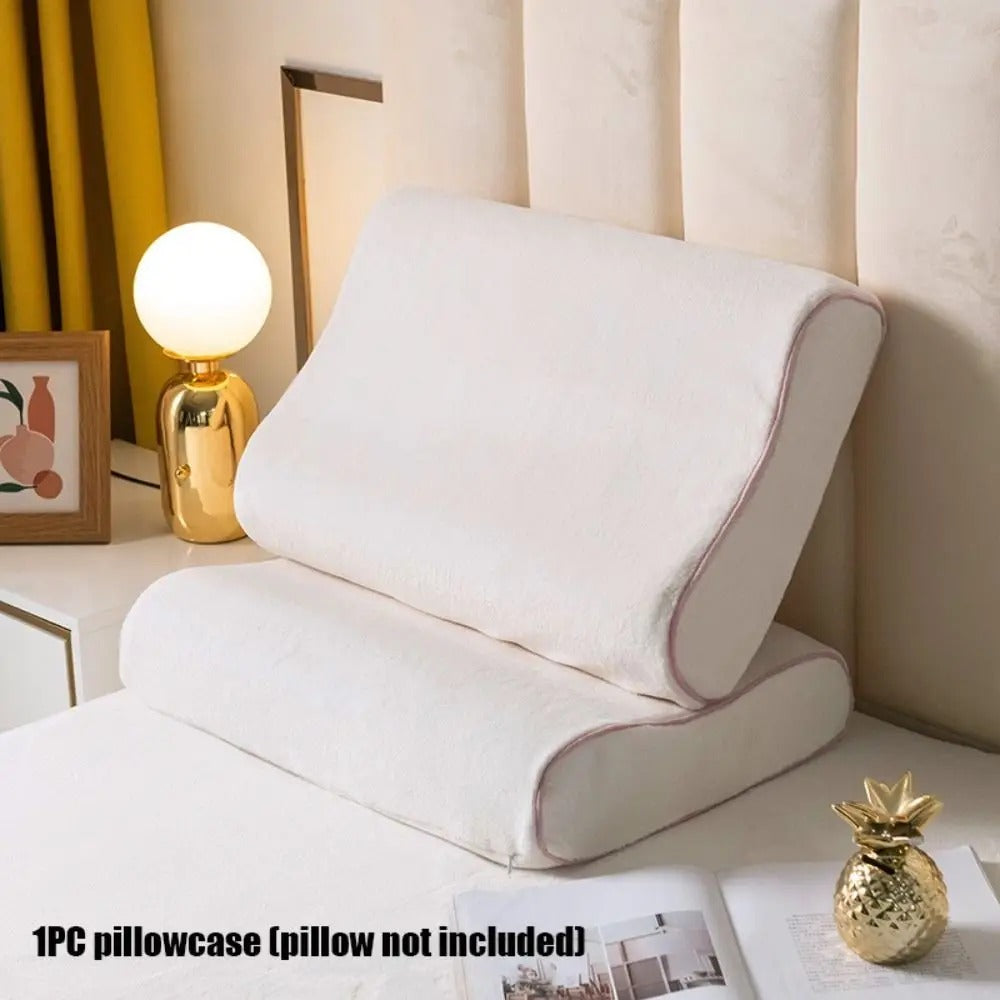 Multicolor Milk Velvet Pillow Case Memory Neck Pillowcase