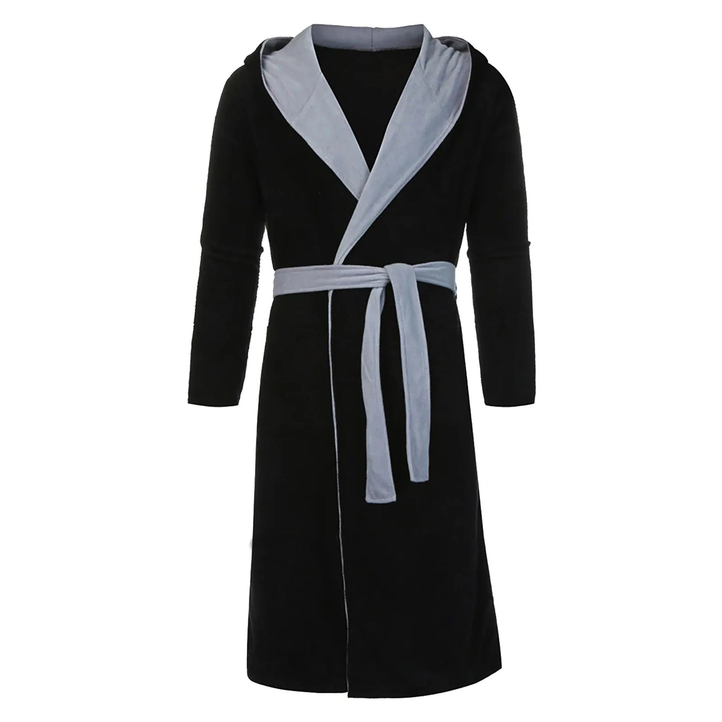 Plush Shower Bathrobe Men Winter Long-Sleeved Clothes