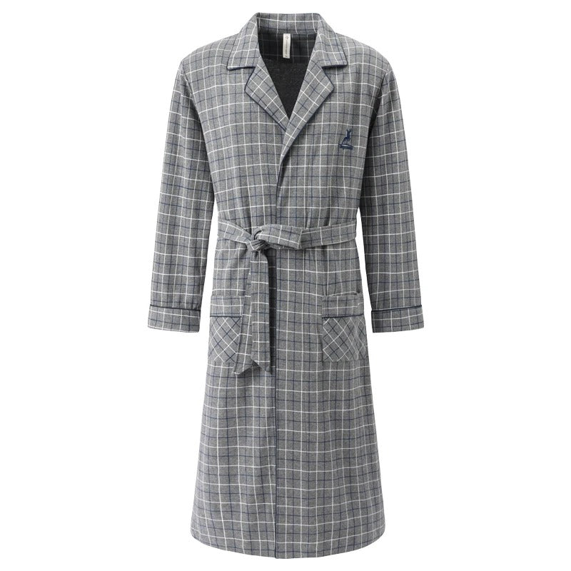 Men's Autumn Full Cotton Robes Big Yards