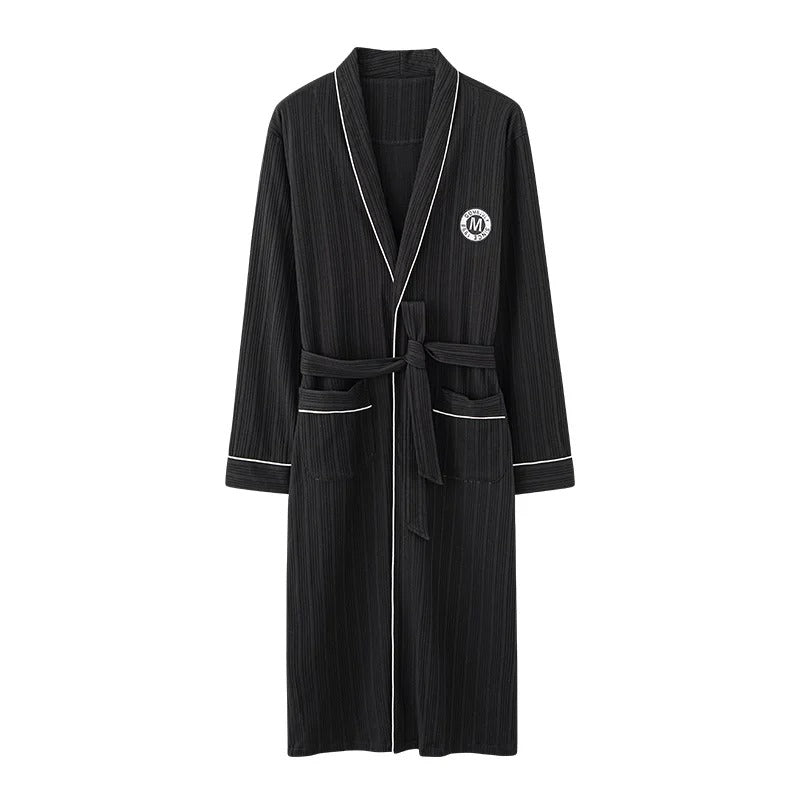 Men's Autumn Full Cotton Robes Big Yards