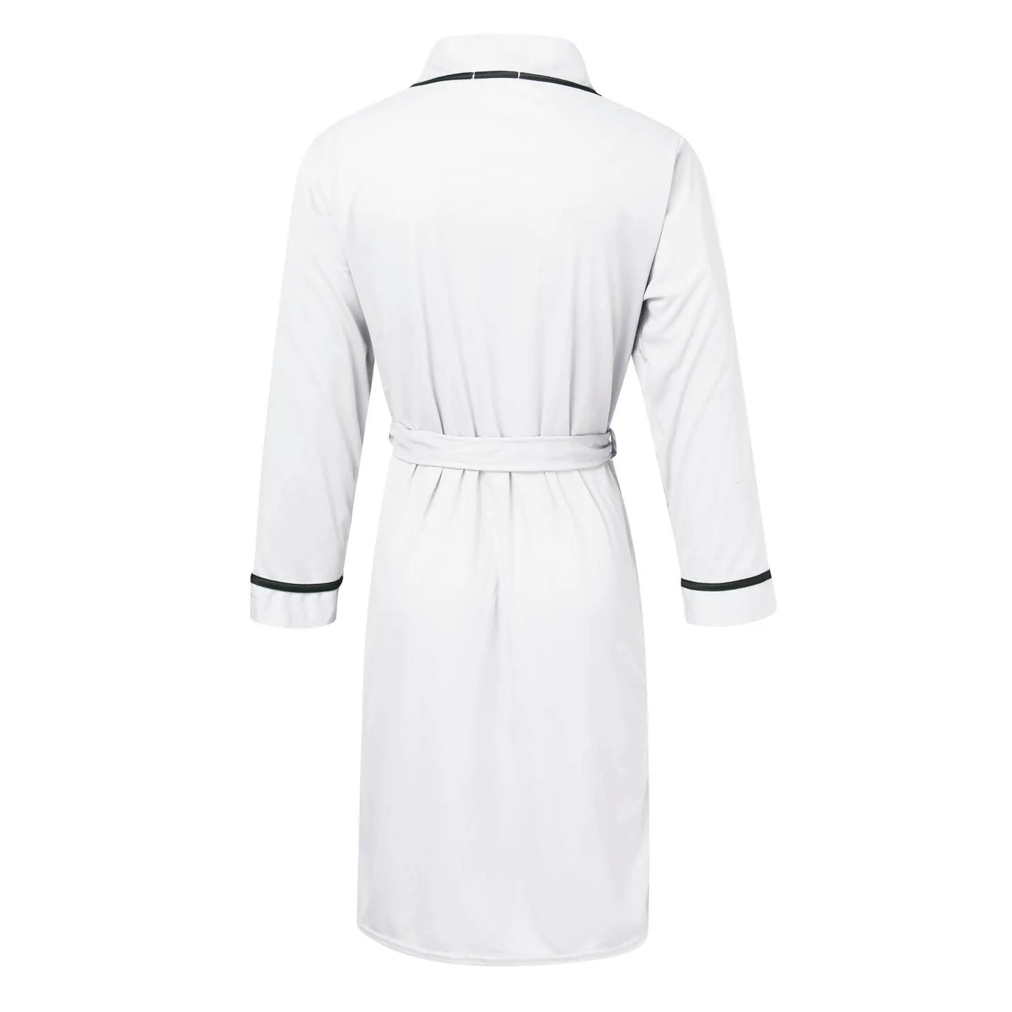 Men's Cotton Bathrobe Spring And Summer Solid Color Lace-Up Men's Pajamas