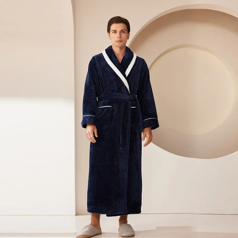Men's Long Robe Home Clothing Sleepwear Loose Nightwear