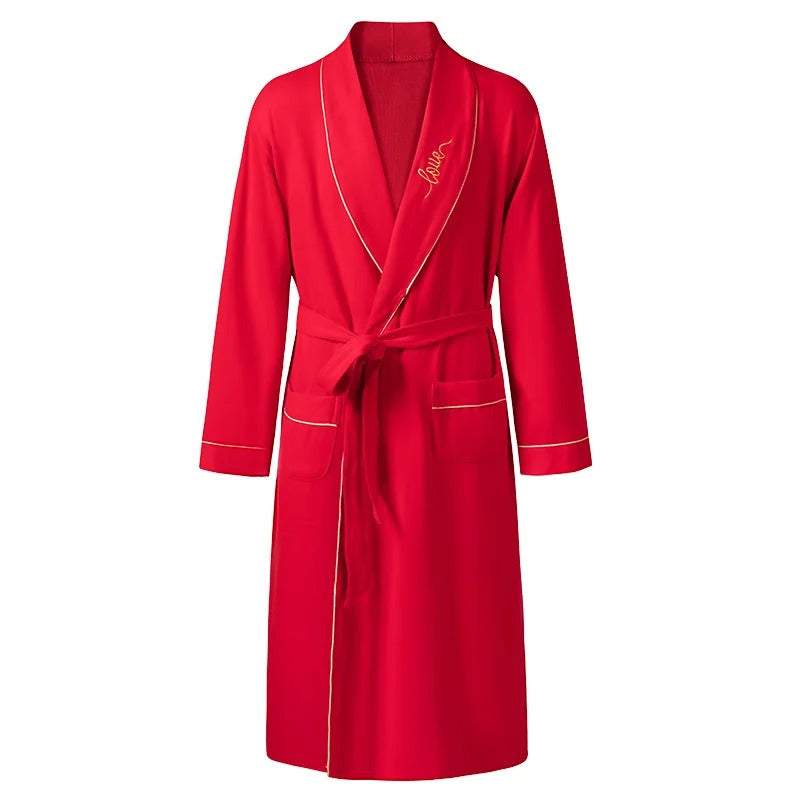 Men's Autumn Full Cotton Robes Big Yards