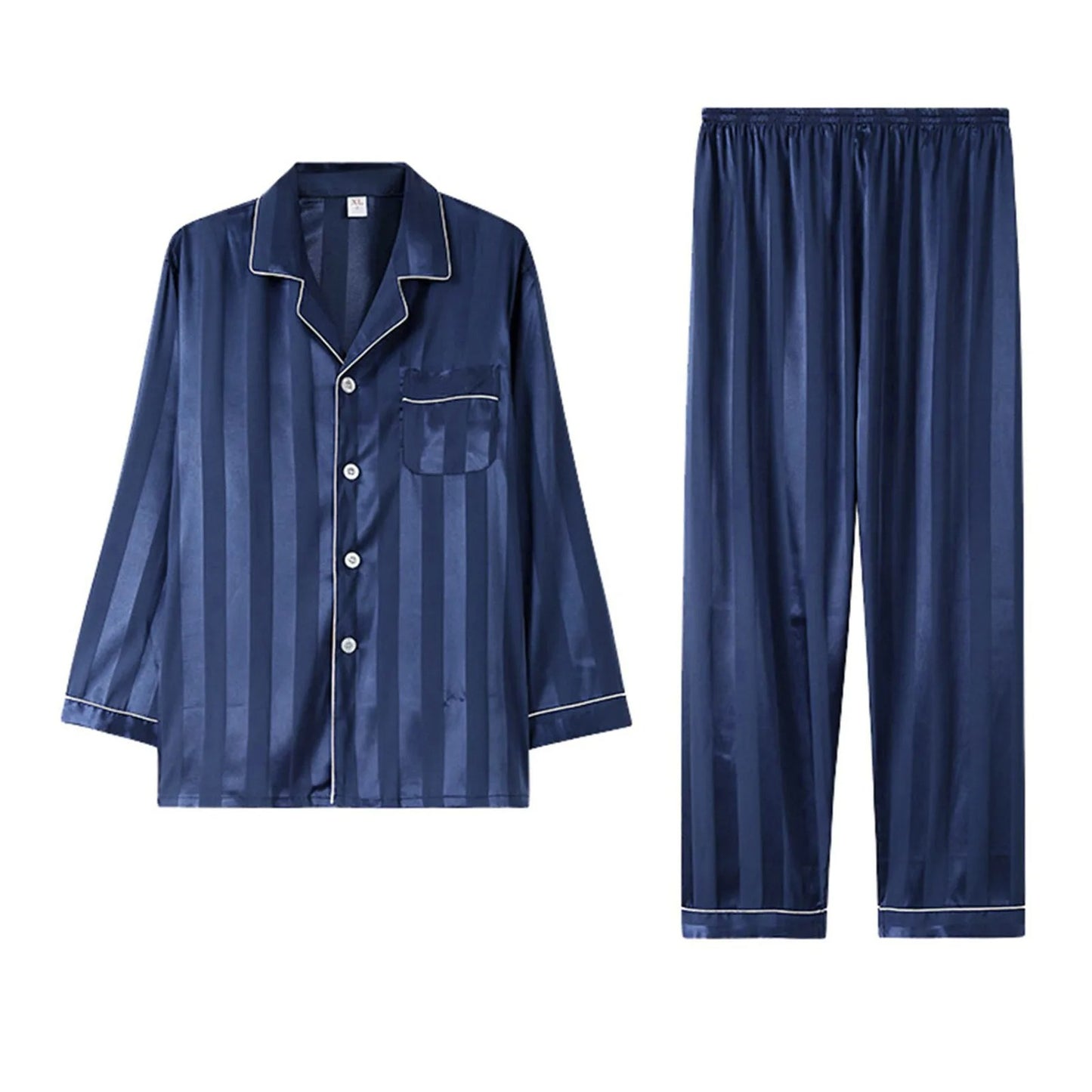 Men's Pajamas Sets Long Sleeve Thin Simple Home Wear Set