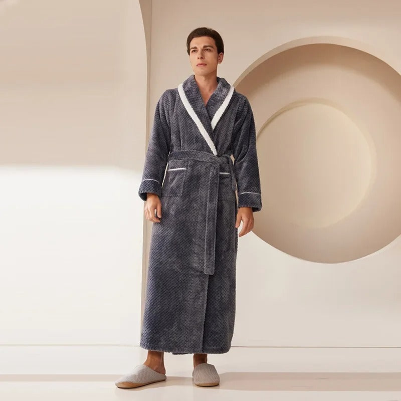 Men's Long Robe Home Clothing Sleepwear Loose Nightwear