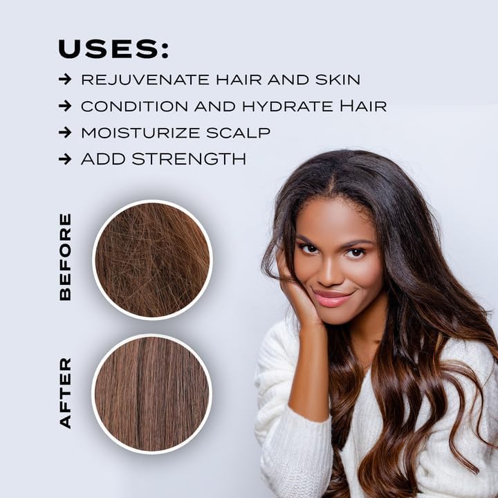 Natural Jamaican Black Castor Oil for Hair and Skin Conditioning, 100% Pure Cold Pressed, Scalp, Nail and Hair Oil (Unscented) (4oz)