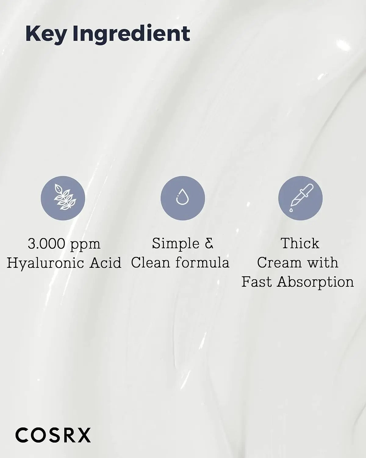 COSRX Hyaluronic Acid Moisturizing Cream, Long-lasting Hydration, Rich Moisturizer for Sensitive Skin 3.52 oz / 100g