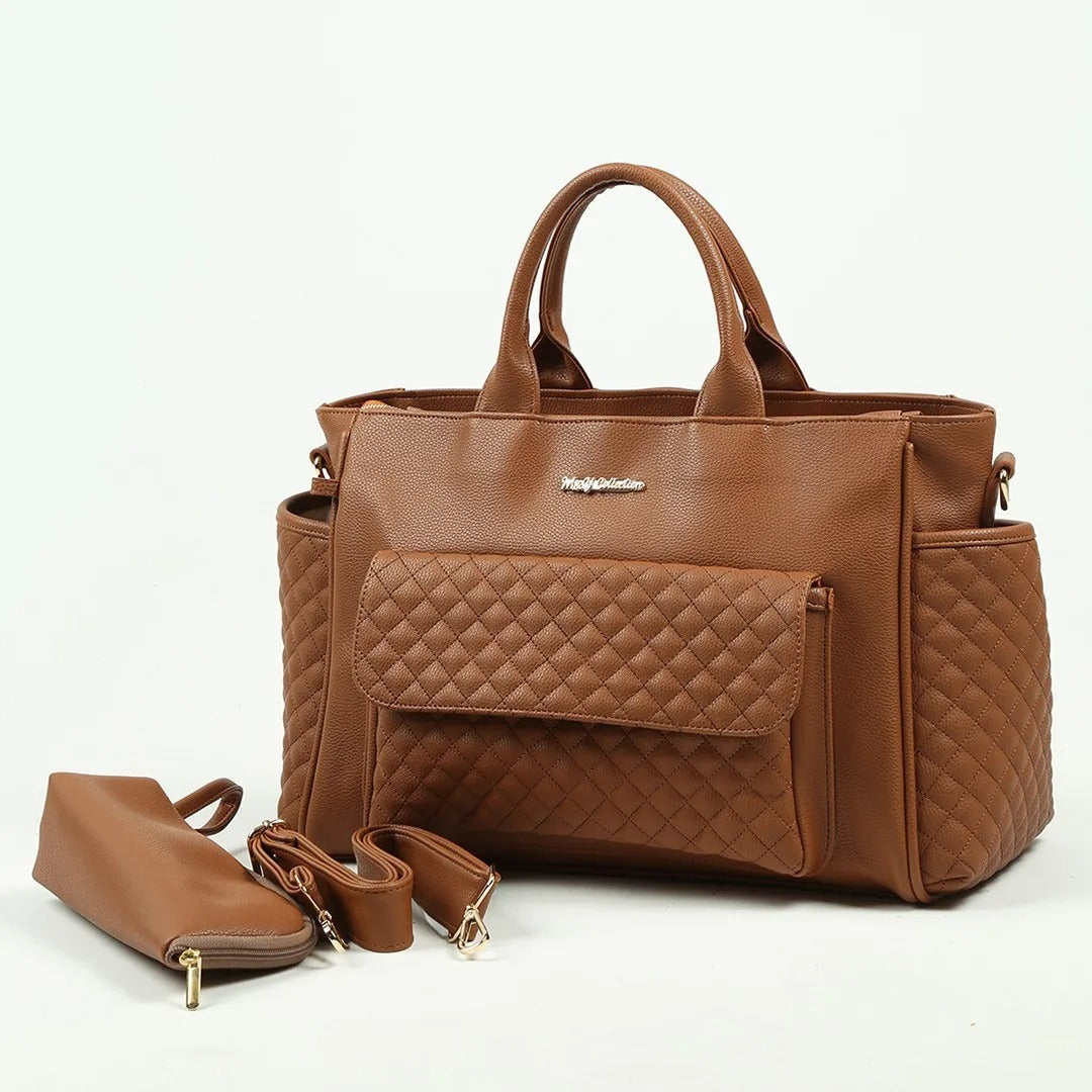 Luxury Leather Baby Care Bag Mother Baby Bag Baby Supplies Bag Baby Lunch Bag