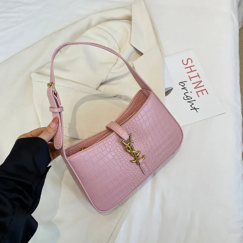 Crocodile Pattern Underarm Bag Versatile Handbag