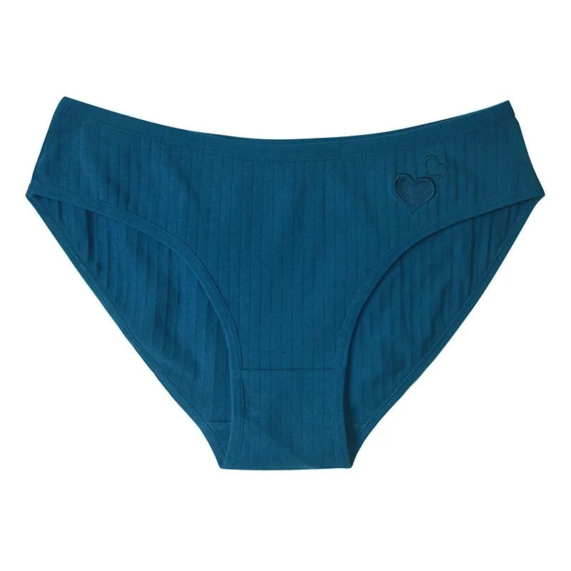 1pcs Women Panties Sexy Underwear Student Cute Mid-Waisted Briefs Female Ventilation Soft Cotton Women's Underpants