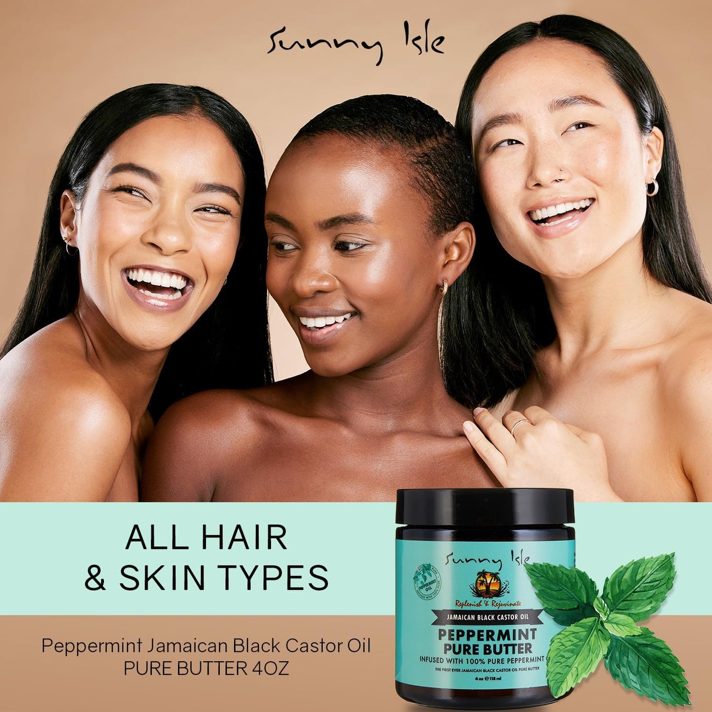 Sunny Isle Jamaican Black Castor Oil Pure Butter infused with Peppermint Oil 118ml
