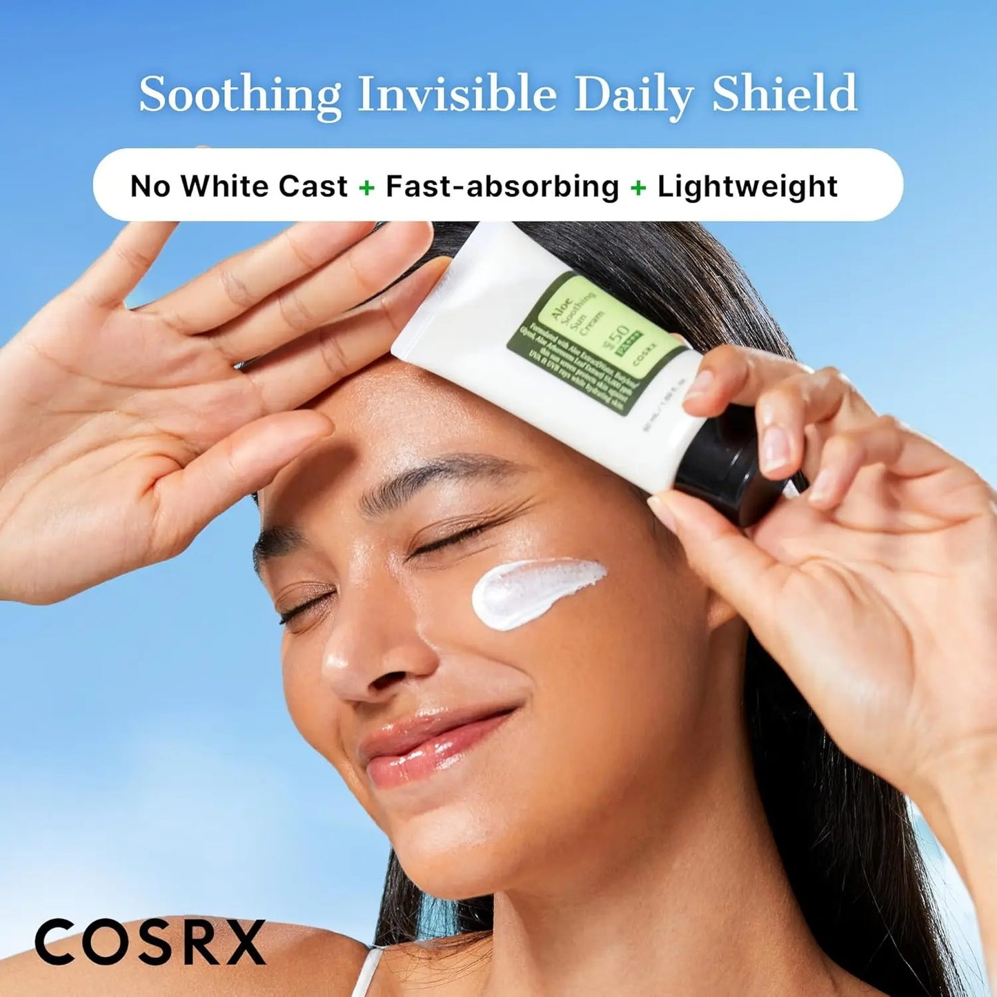 COSRX Aloe Soothing Sun Cream SPF 50+ Daily Hydrating Sunscreen for Dry Sensitive Skin
