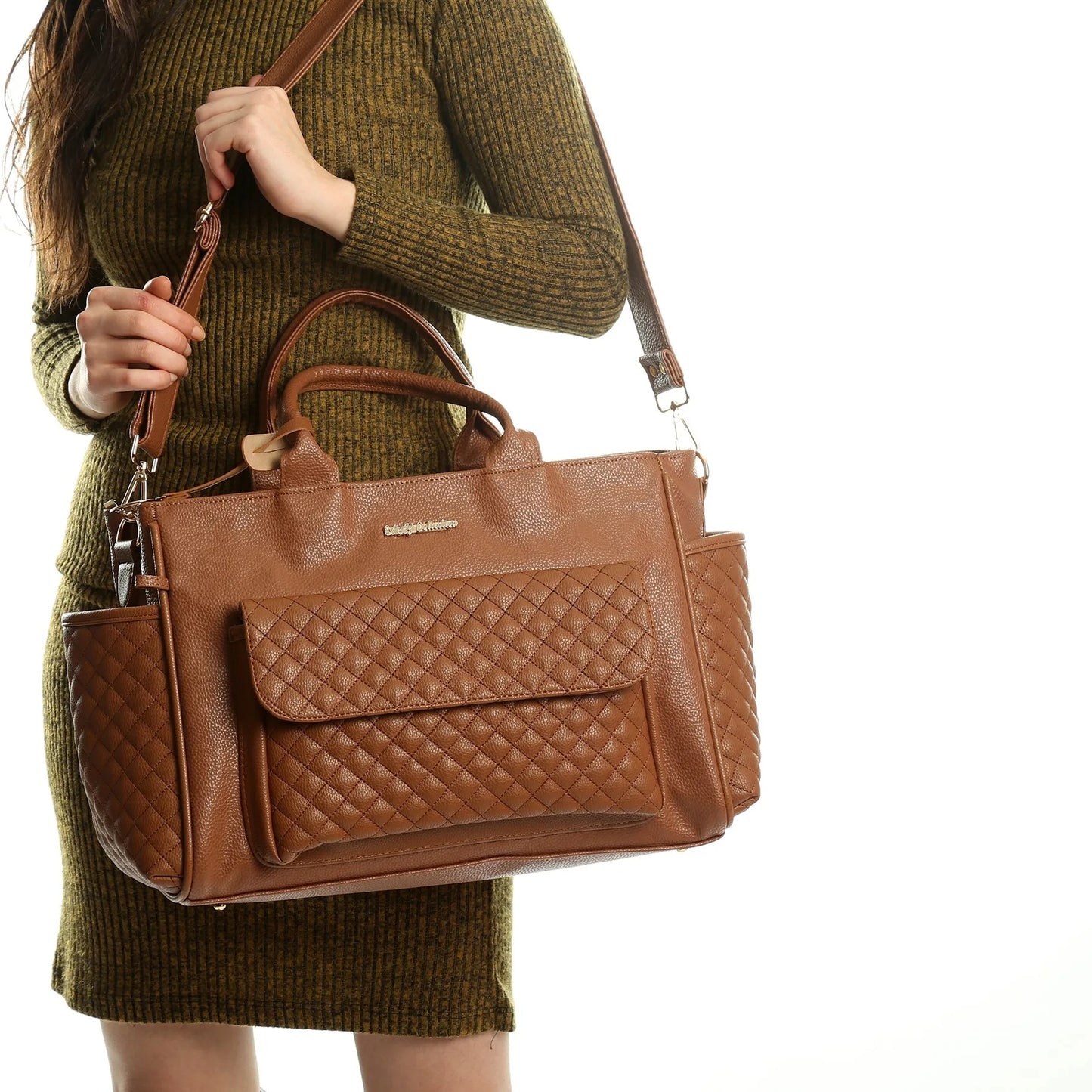 Luxury Leather Baby Care Bag Mother Baby Bag Baby Supplies Bag Baby Lunch Bag